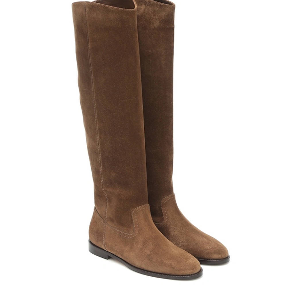 Jimmy Choo "Bree" Knee High Suede Boots in Brown sz IT 37